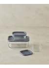 Fresh Safe Cam Saklama Kabı 270 ml Gri