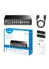 FS1016 16Port 10/100Mbps 1,6 Gb/sn Metal Kasa Rackmount Masaüstü Switch