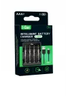 G411 4lü Pil Şarj Aleti + 4 Adet AAA Pro 1100 mAh Şarjlı İnce Kalem Pilli Set