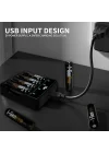 G429 4lü Pil Şarj Aleti + 4 Adet AA Pro 2950 mAh Şarjlı Kalem Pilli Set