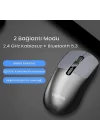 G900 Dual-Mode Bluetooth 5.3 ve 2.4GHz 3600DPI Ekranlı Şarjlı Optik Kablosuz Mouse Siyah