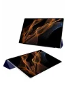 Galaxy ile uyumlu Tab S10 Plus Smart Cover Standlı 1-1 Kılıf Mavi
