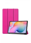 Galaxy Tab A7 10.4 T500 (2020) ile Uyumlu Smart Cover Standlı 1-1 Kılıf-Pembe 2