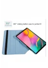 Galaxy Tab A7 Lite T225 ile Uyumlu Dönebilen Standlı Kılıf-Mor - Beyaz 1