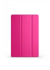 Galaxy Tab A9 Plus ile Uyumlu MSRA Smart Cover Standlı 1-1 Kılıf-Pembe Koyu