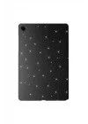 Galaxy Tab A9 Plus Simli Parlak Görünümlü ile Uyumlu Tablet Koton Kılıf-Gümüş - Beyaz 1