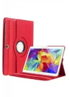 Galaxy Tab ile Uyumlu S3 9.7 T820 Standlı Kapaklı Dönebilen Tablet Kılıfı Kırmızı