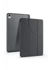 Galaxy Tab S11 Kılıf Tri Folding Kalem Bölmeli Standlı Kılıf - Siyah