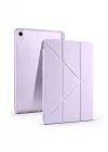 Galaxy Tab S11 Kılıf Tri Folding Kalem Bölmeli Standlı Kılıf - Siyah