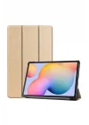 Galaxy Tab S7 Plus T970 ile Uyumlu Smart Cover Standlı 1-1 Kılıf-Gold 3