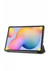 Galaxy Tab S7 Plus T970 ile Uyumlu Smart Cover Standlı 1-1 Kılıf-Gold 3