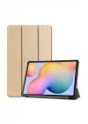 Galaxy Tab S7 Plus T970 ile Uyumlu Smart Cover Standlı 1-1 Kılıf-Gold 3