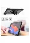 Galaxy Tab S7 Plus T970 Kılıf ile Uyumlu Defender Tablet Silikon-Siyah