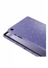 Galaxy Tab S7 T870 Simli Parlak Görünümlü ile Uyumlu Tablet Koton Kılıf-Derin Mor 6