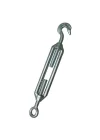 Galvaniz Çelik Gerdirme Aparatı, 12mm, 5li Set, Çift Taraflı Kanca Uçlu Metal Halat Gergi Ekipmanı