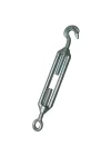 Galvaniz Çelik Gerdirme Aparatı, 12mm, 5li Set, Çift Taraflı Kanca Uçlu Metal Halat Gergi Ekipmanı