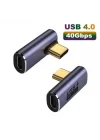 Genel L Type-C Çevirici USB4 40 Gbps 90 Derece Dik Type-C Çevirici 1 Adet