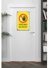 Girilmez No Entry Retro Vintage Ahşap Mdf Tablo