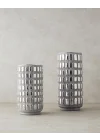 Glossy Stoneware Vazo Silver