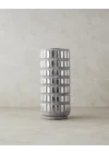 Glossy Stoneware Vazo Silver