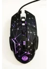 GMX7 RGB Gaming Mouse, 7 Tuşlu, Kablolu USB, Gökkuşağı LED Aydınlatmalı, Optik Oyuncu Mouse, Stalker Warrior Siyah
