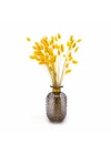 Gold Boyunlu Antrasit Cam Vazo (15 cm)