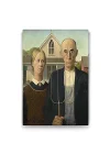 Grant Wood - American Gothic Tablosu - 40x60cm