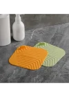 Gri Silikon Banyo Mutfak Lavabo Balkon Gider Tıpası Kapağı, Kare, Kötü Koku Önleyici