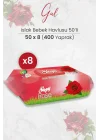 Gül Kokulu Islak Bebek Havlusu 50 x 8 Adet (400 Yaprak)
