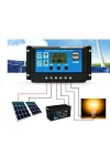 Güneş Paneli Solar Akü Şarj Kontrol Cihazı 12V 24V 30 Amper
