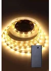 Günışığı Renk Pil Ile Çalışan Şerit Led 2 Metre Pilli Şerit Led (PİL DAHİL)