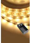 Günışığı Renk Pil Ile Çalışan Şerit Led 2 Metre Pilli Şerit Led (PİL DAHİL)