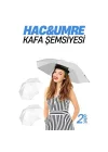 Mey İthalat® Hac Umre Kafa Şemsiyesi Güneş Koruma Şemsiyesi 2 adet 716267