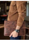Hakiki Deri MacBook Kılıfı 13-14 İnç – Gerçek Deri Premium MacBook Çantası, MacBook Air, MacBook Pro - Mess Collection (taba 13/14 inç)