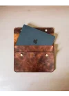 Hakiki Deri MacBook Kılıfı 13-14 İnç – Gerçek Deri Premium MacBook Çantası, MacBook Air, MacBook Pro - Mess Collection (taba 13/14 inç)