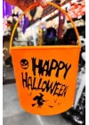 Halloween Işıklı Gövdeli Şeker Kovası Bal Kabağı Turuncu