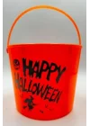 Halloween Işıklı Gövdeli Şeker Kovası Bal Kabağı Turuncu