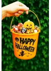 Halloween Işıklı Gövdeli Şeker Kovası Bal Kabağı Turuncu