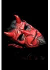 Halloween Maske Hellboy Kırmızı Boynozlu