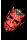 Halloween Maske Hellboy Kırmızı Boynozlu