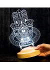 Hamsa Fatmanın Bereket Eli, Hz. Fatıma Ananın Eli Led Lamba