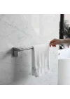 Havluluk Krom 35 Cm Vidalı Duvara Monte Paslanmaz Duvar Tipi Mutfak Banyo Havlu Aparatı