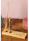 Hayellerin Çiçek Açsın Mottolu Dekoratif Set - Bambu Oda Kokusu Şişesi