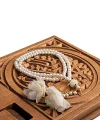 HAYRAT NEŞRİYAT Gül Püsküllü Tesbih Krem (99lu - 6mm)