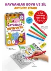 Hayvanlar - Boya ve Sil Aktivite Kitabı / 3 Yaş +