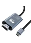 HDMI Çevirici USB C HDMI 4K 60Hz HDMI, 200cm USB C HDMI Adaptör USB C HDMI Uyumlu Thunderbolt Type-C to HDMI 2 Metre Kablo Uzunluğu ZR854