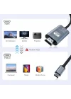 HDMI Çevirici USB C HDMI 4K 60Hz HDMI, 200cm USB C HDMI Adaptör USB C HDMI Uyumlu Thunderbolt Type-C to HDMI 2 Metre Kablo Uzunluğu ZR854