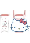 Hello Kitty Lisansı Sanrio Paslanmaz Çelik Bardak Dekoratif Kılıflı 550 mL