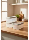 Hide Plus 3Lü Saklama Kabı Beyaz (3X1000 Ml)