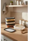 Hide Plus 4Lü Saklama Kabı Siyah (4X 0,70 Lt)